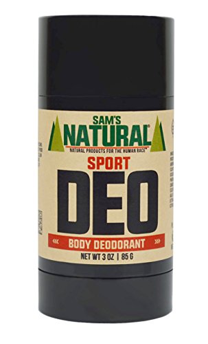 Sam’s Natural Deodorant - Aluminum Free - No phthalates, parabens, sulfates, or dyes - Made in New Hampshire - For Men, Women, Unisex - Vegan, Cruelty Free - 3 oz - Sport